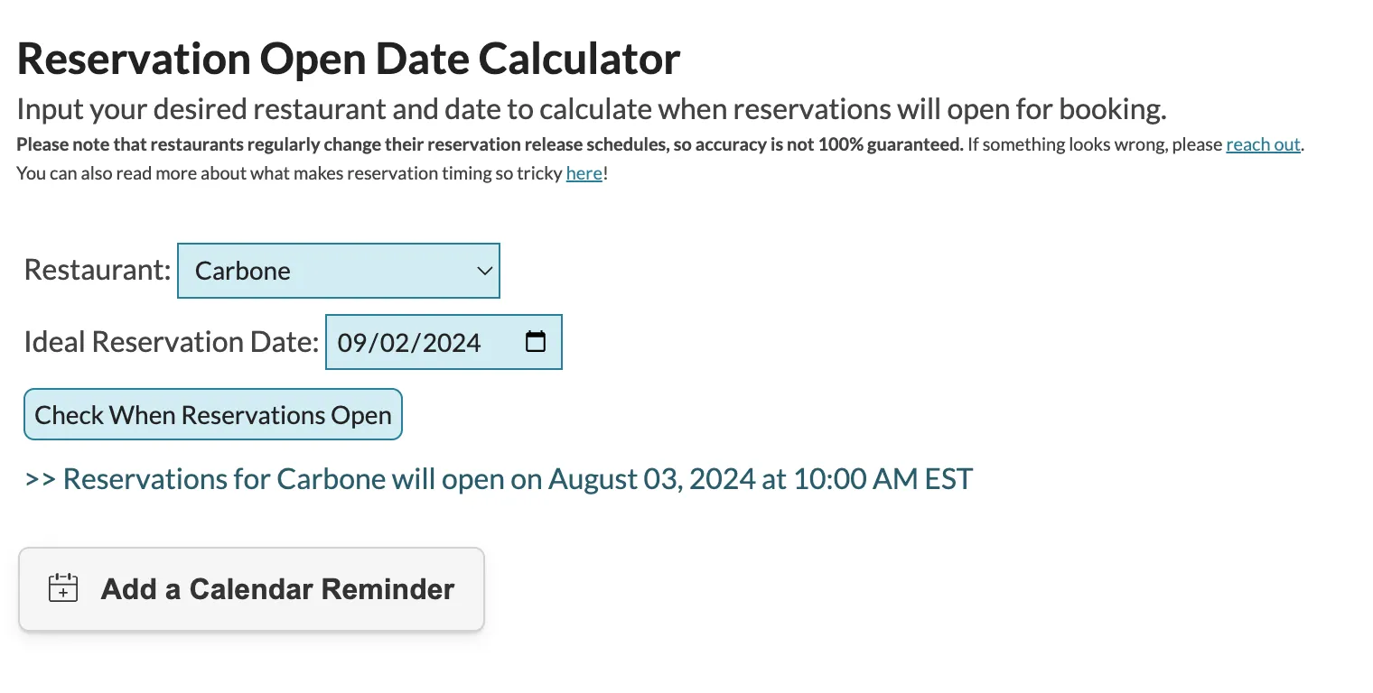 Image of the nycrsvps.com reservation open date calculator.